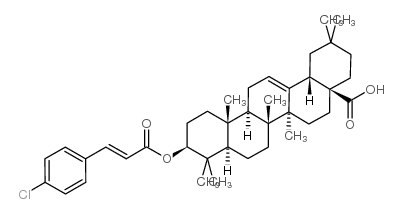 3-beta-羟基齐墩果酸 4-氯苯基丙烯酸酯结构式