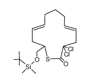 (5E,10E)-13-(((tert-butyldimethylsilyl)oxy)methyl)-3,3-dichlorothiacyclotrideca-5,10-dien-2-one Structure