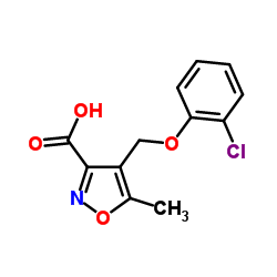 4-[(2-Chlorophenoxy)methyl]-5-methyl-1,2-oxazole-3-carboxylic acid Structure