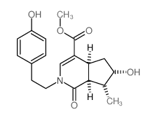 methyl (1R,6S,8S,9R)-8-hydroxy-3-[2-(4-hydroxyphenyl)ethyl]-9-methyl-2-oxo-3-azabicyclo[4.3.0]non-4-ene-5-carboxylate结构式