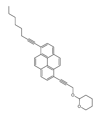 1-(1-octynyl)-6-[3-(tetrahydropyran-2-yloxy)-1-propynyl]pyrene结构式