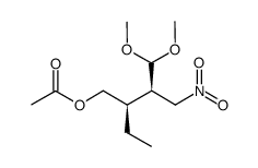 (2R,3R)-2-ethyl-4,4-dimethoxy-3-(nitromethyl)butyl acetate Structure