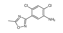 2,4-dichloro-5-(5-methyl-1,2,4-oxadiazol-3-yl)aniline结构式