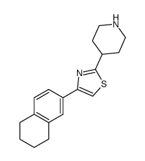 4-[4-(5,6,7,8-tetrahydronaphthalen-2-yl)thiazol-2-yl]-piperidine结构式