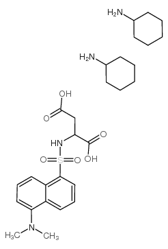 1－二甲胺基萘－5－磺酰-DL-天冬氨酸 DI(环己基铵)盐结构式