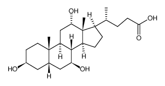 (3b,5b,7b,12a)-3,7,12-trihydroxy-Cholan-24-oic acid Structure