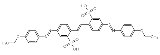 4,4'-bis[(4-ethoxyphenyl)azo]stilbene-2,2'-disulphonic acid结构式