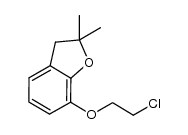 7-(2-chloro-ethoxy)-2,2-dimethyl-2,3-dihydro-benzofuran结构式