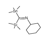 N-((trimethylsilyl)(trimethylstannyl)methylene)cyclohexanamine结构式