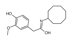N-cyclooctyl-2-(4-hydroxy-3-methoxyphenyl)acetamide Structure
