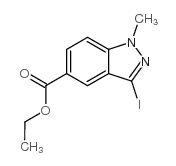 3-碘-1-甲基-1h-吲唑-5-羧酸乙酯结构式