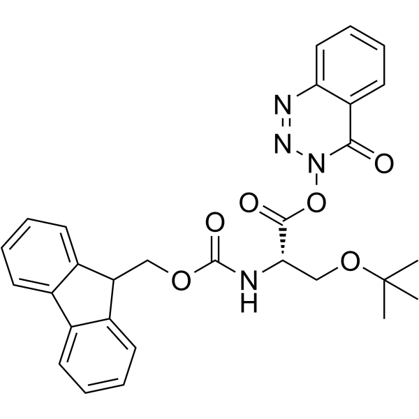 Fmoc-O-叔丁基-L-丝氨酸 3,4-二氢-4-氧代-1,2,3-苯并三嗪-3-基酯图片