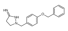 2-[(4-phenylmethoxyphenyl)methyl]-3,4-dihydropyrazol-5-amine结构式