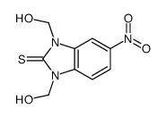 1,3-bis(hydroxymethyl)-5-nitrobenzimidazole-2-thione结构式