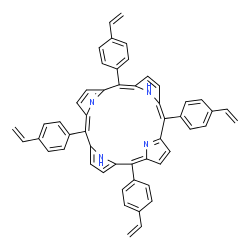 5,10,15,20-四(4-乙烯基苯基)卟啉结构式
