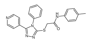 N-(4-methylphenyl)-2-[(4-phenyl-5-pyridin-4-yl-1,2,4-triazol-3-yl)sulfanyl]acetamide结构式