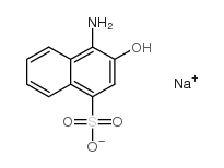 1-氨基-2-萘酚-4-磺酸钠结构式