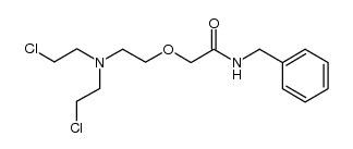 N-benzyl-2-(2-(bis(2-chloroethyl)amino)ethoxy)acetamide结构式