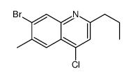 7-溴-4-氯-6-甲基-2-丙基喹啉结构式