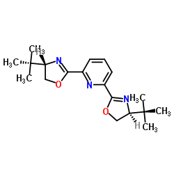 2,6-双[(4S)-4-叔丁基-2-噁唑啉基]吡啶结构式