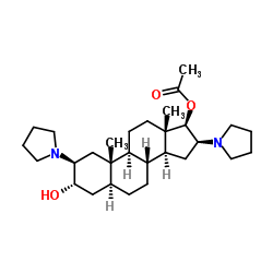 (2β,3α,5α,16β,17β)-3-Hydroxy-2,16-di(1-pyrrolidinyl)androstan-17-yl acetate Structure