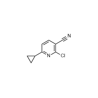 2-氯-6-环丙基吡啶-3-腈结构式