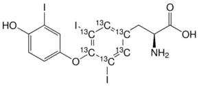 3,3′,5-三碘-L-甲状腺素-13C6结构式