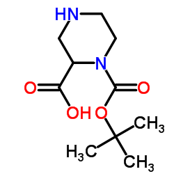 1-{[(2-Methyl-2-propanyl)oxy]carbonyl}-2-piperazinecarboxylic acid Structure