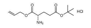L-谷氨酸γ-叔丁酯α-烯丙基酯盐酸盐结构式