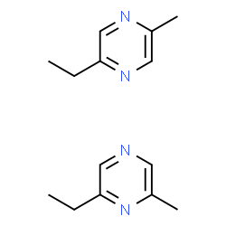 2-乙基-5-甲基吡嗪 2-乙基-6-甲基吡嗪 混合物结构式