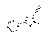 1,2-dimethyl-5-phenyl-1H-pyrrole-3-carbonitrile结构式