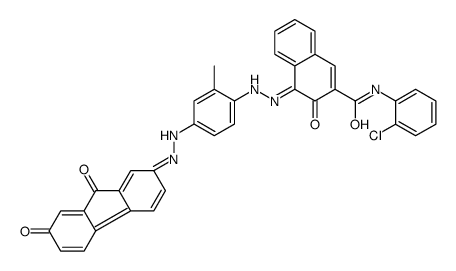 2-Naphthalenecarboxamide, N-(2-chlorophenyl)-3-hydroxy- 4-[[4-[(7-hydroxy-9-oxo-9H-fluoren-2-yl)azo]-2-methylphenyl]azo]- structure