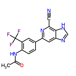 N-[4-(4-Cyano-1H-imidazo[4,5-c]pyridin-6-yl)-2-(trifluoromethyl)phenyl]acetamide Structure