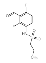N-(2,4-二氟-3-甲酰基苯基)乙烷磺酰胺结构式
