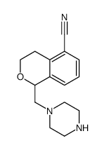 1-(piperazin-1-ylmethyl)-3,4-dihydro-1H-isochromene-5-carbonitrile Structure