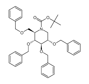 N-Boc-tetra-O-benzyl-1-deoxynojirimycin Structure