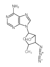 [5-(6-aminopurin-9-yl)-4-hydroxy-2-methyl-oxolan-3-yl]imino-imino-azanium Structure