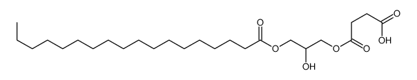 丁二酸-2-羟基-3-[(1-氧代十八烷基)氧]丙单酯结构式