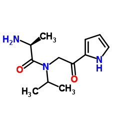N-Isopropyl-N-[2-oxo-2-(1H-pyrrol-2-yl)ethyl]-L-alaninamide结构式