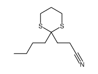 3-(2-butyl-1,3-dithian-2-yl)propanenitrile Structure