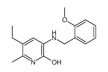 5-ethyl-3-[(2-methoxyphenyl)methylamino]-6-methyl-1H-pyridin-2-one结构式