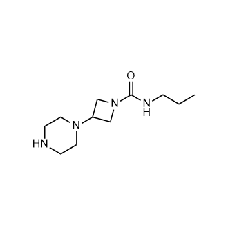 3-(1-Piperazinyl)-N-propyl-1-azetidinecarboxamide Structure