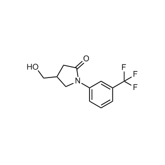 4-(羟甲基)-1-(3-(三氟甲基)苯基)吡咯烷-2-酮结构式
