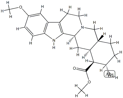 17α-Hydroxy-10-methoxyyohimban-16β-carboxylic acid methyl ester结构式