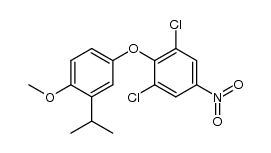 3,5-dichloro-4-(3'-isopropyl-4'-methoxyphenoxy)-nitrobenzene Structure
