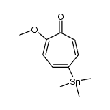 2-methoxy-5-trimethylstannylcyclohepta-2,4,6-trien-1-one结构式