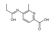 2-Pyridinecarboxylicacid,6-methyl-5-[(1-oxopropyl)amino]-(9CI)结构式