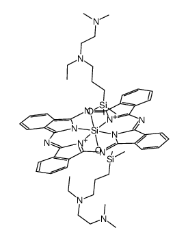 SiPc[OSi(CH3)2(CH2)3N(CH2CH3)(CH2)2N(CH3)2]2结构式