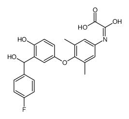 2-[4-[3-[(4-fluorophenyl)-hydroxymethyl]-4-hydroxyphenoxy]-3,5-dimethylanilino]-2-oxoacetic acid Structure