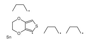 三丁基(2,3-二氢噻吩并[3,4-B]-[1,4]二恶英-5-基)锡烷结构式